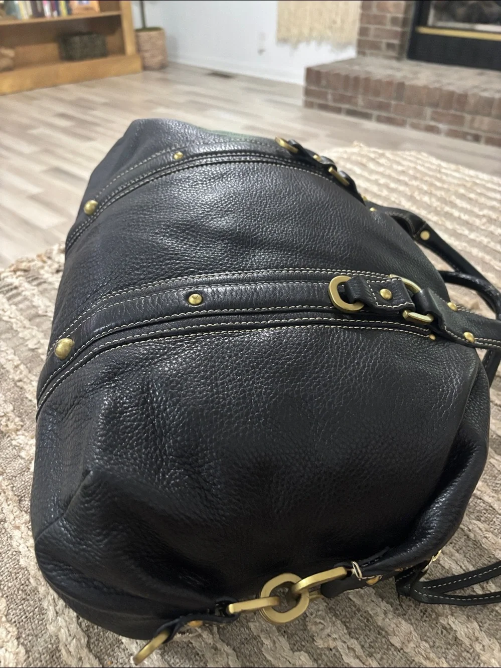 Kennedy Cole Black Leather Hobo Large Handbag